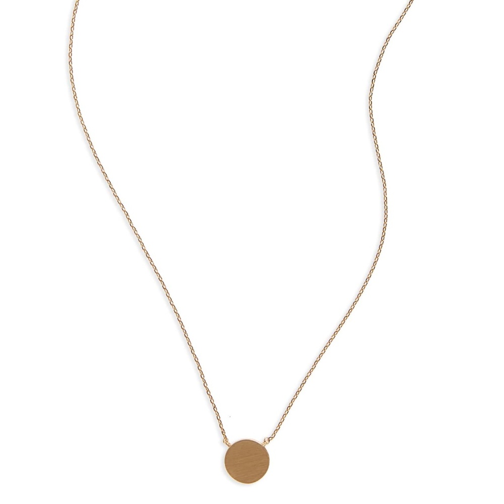 NWT BP. Circle Charm Necklace Gold